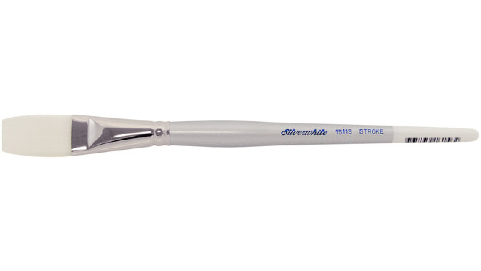 Pędzel syntetyczny Silver Brush Silverwhite Serii 1511S rozmiar 1 w płaskim kształcie.