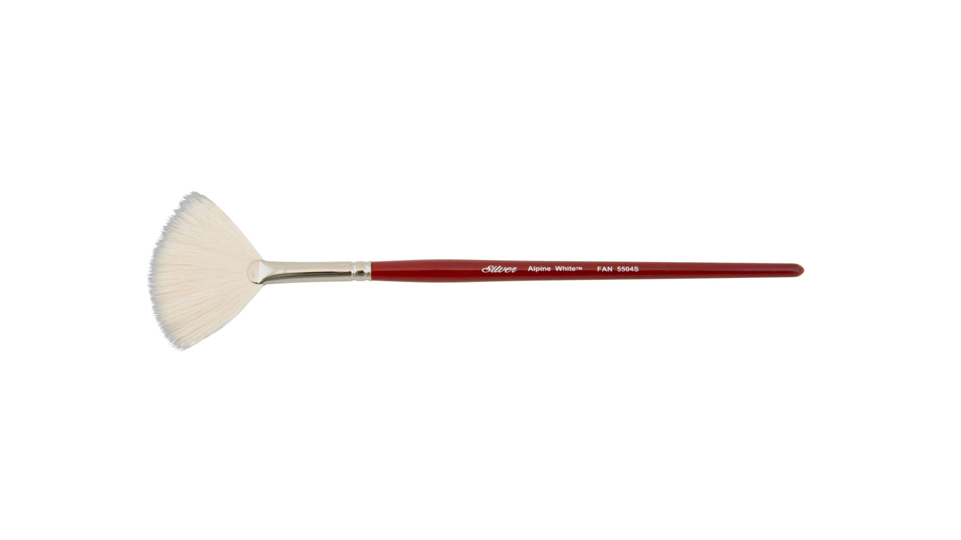 Pędzle wachlarzowe z serii Silver Brush Alpine White 5504S Rozmiar 4 z włosiem kozim