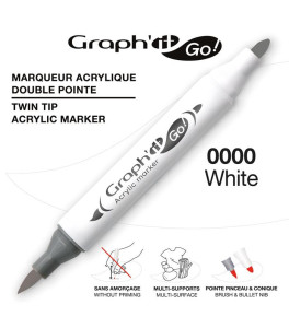 GRAPH'IT GO ESSENTIAL Acrylic Marker White 0000