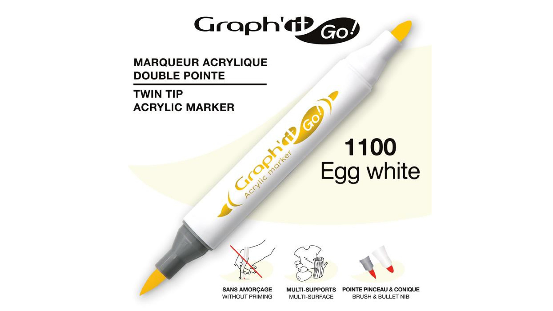 GRAPH'IT GO ESSENTIAL Marker akrylowy Egg White 1100