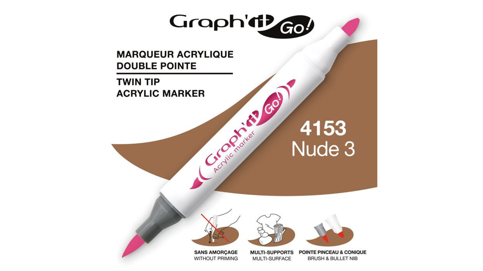 GRAPH'IT GO ESSENTIAL Marker akrylowy Nude-3 4153