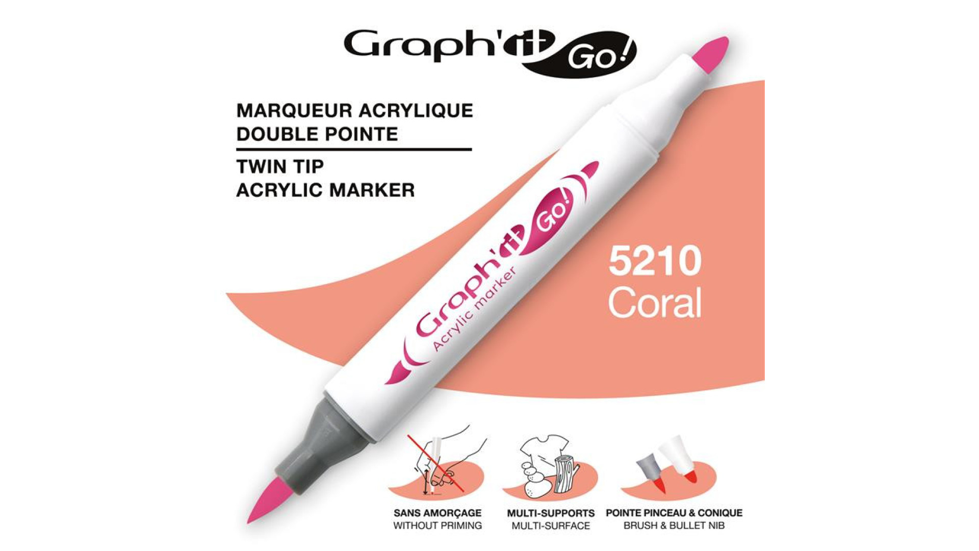 GRAPH'IT GO ESSENTIAL Marker akrylowy Coral 5210