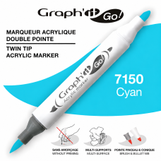 GRAPH'IT GO ESSENTIAL Acrylic Marker Cyan 7150
