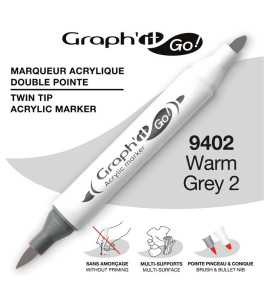 GRAPH'IT GO ESSENTIAL Acrylic Marker Warm Grey-2 9402