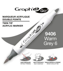 GRAPH'IT GO ESSENTIAL Acrylic Marker Warm Grey-6 9406