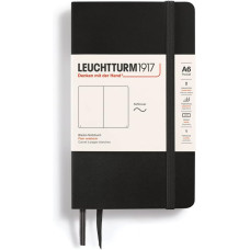 Leuchtturm1917 Notebook Pocket A6 80 g, Black, plain (soft cover)