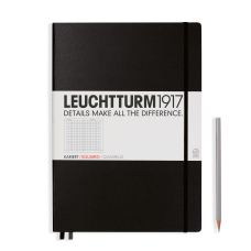 Leuchtturm1917 Notatnik Master Classic A4+ 100 g, Czarny, kratka
