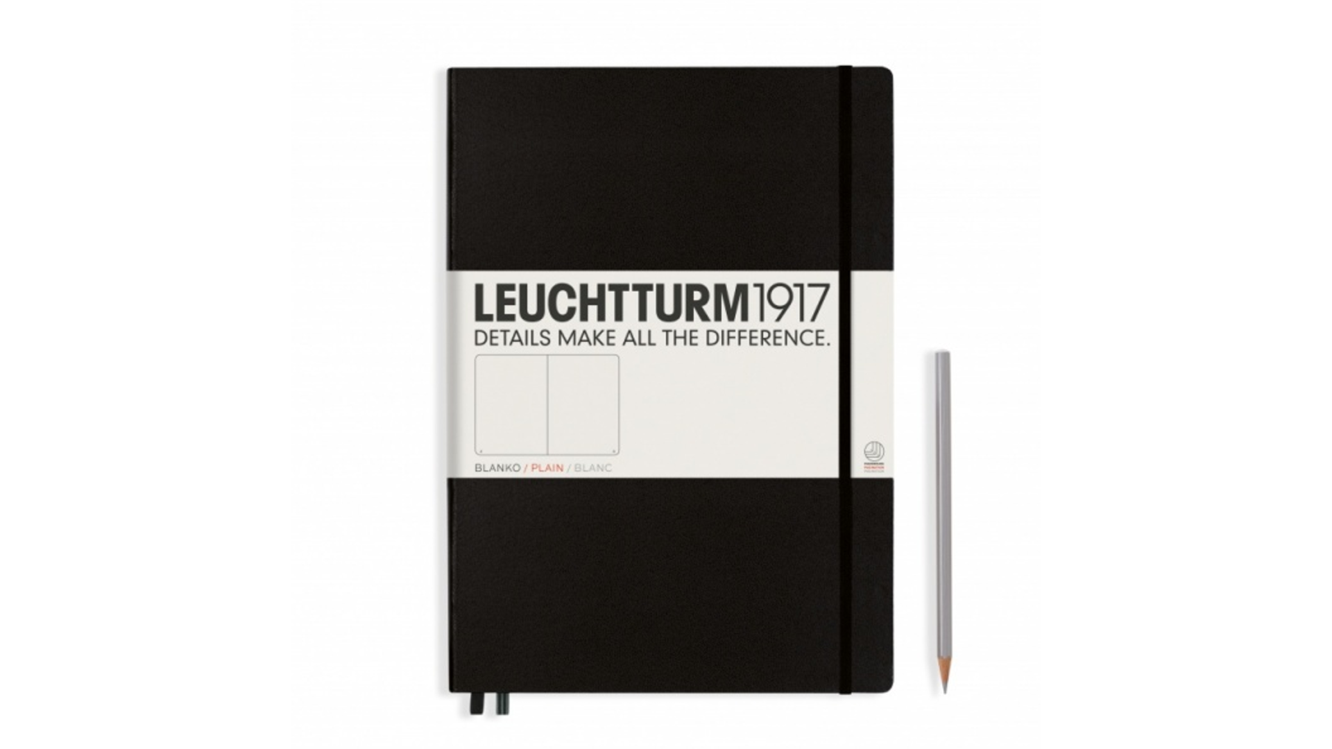 Leuchtturm1917 Notatnik Master Classic A4+ 100 g, Czarny, gładki