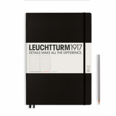 Leuchtturm1917 Notatnik Master Slim A4+ 100 g, Czarny, kropka