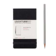 Leuchtturm1917 Reporter's Notepad A6 80 g, Black, ruled