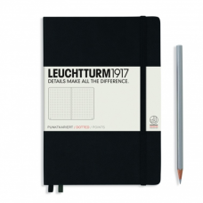 Leuchtturm1917 Notatnik Medium A5 80 g, Czarny, kropka