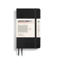 Leuchtturm1917 Notebook Pocket A6 80 g, Black, squared (soft cover)