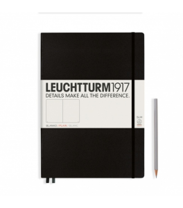 Leuchtturm1917 Notebook Master Slim A4+ 100 g, Black, plain
