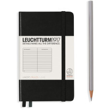 Leuchtturm1917 Notebook Pocket A6 80 g, Black, ruled