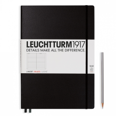 Leuchtturm1917 Notatnik Master Slim A4+ 100 g, Czarny, linia