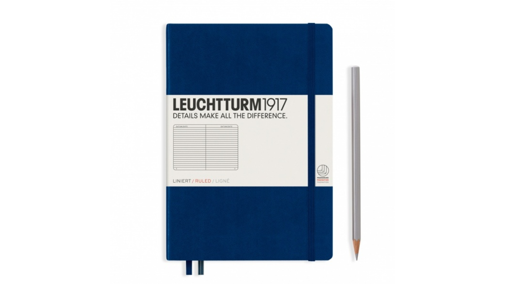 Leuchtturm1917 Notebook Medium A5 80 g, Navy Blue, ruled