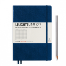 Leuchtturm1917 Notatnik Medium A5 80 g, Granatowy, kratka