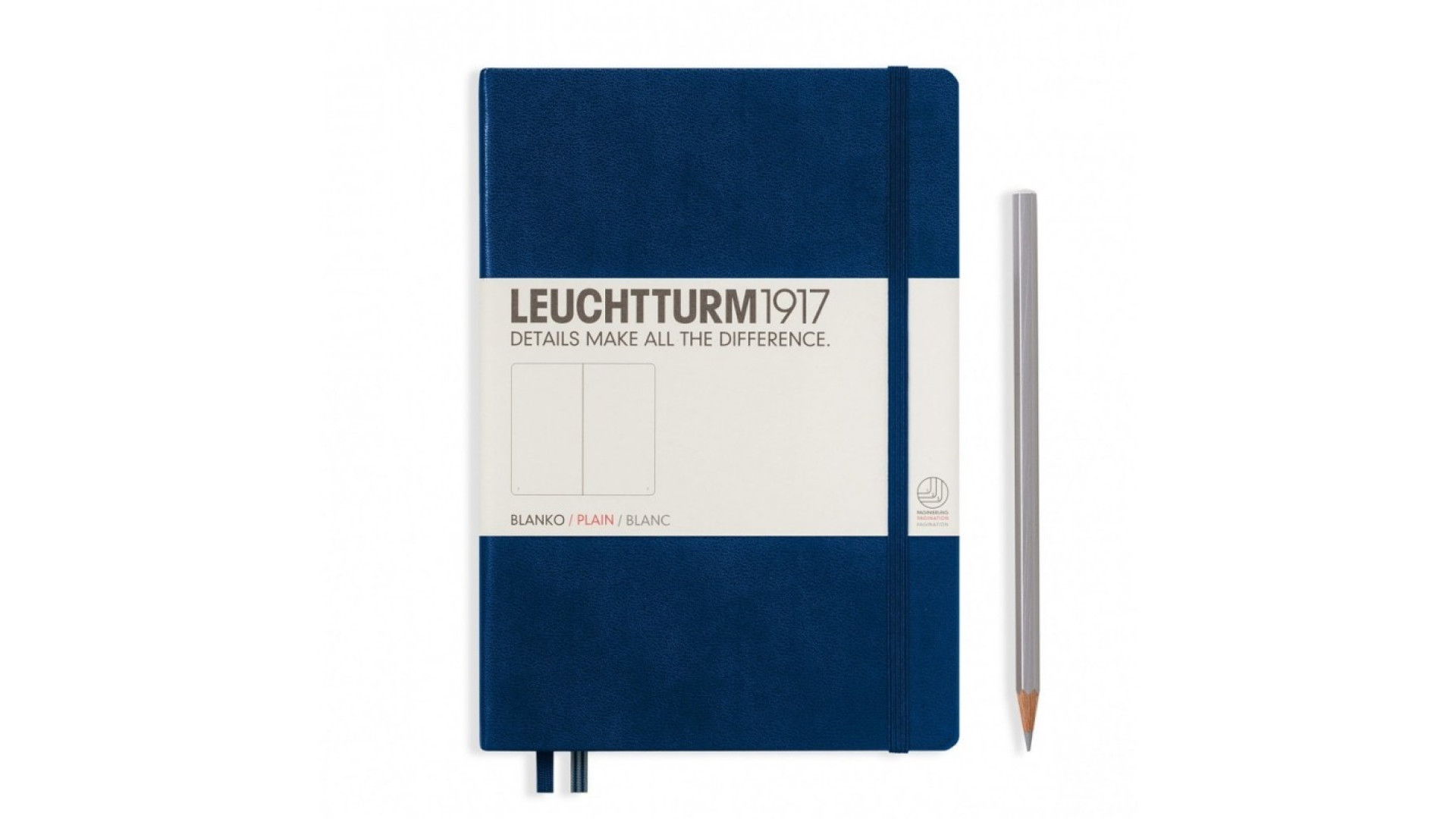 Leuchtturm1917 Notebook Medium A5 80 g, Navy Blue, plain