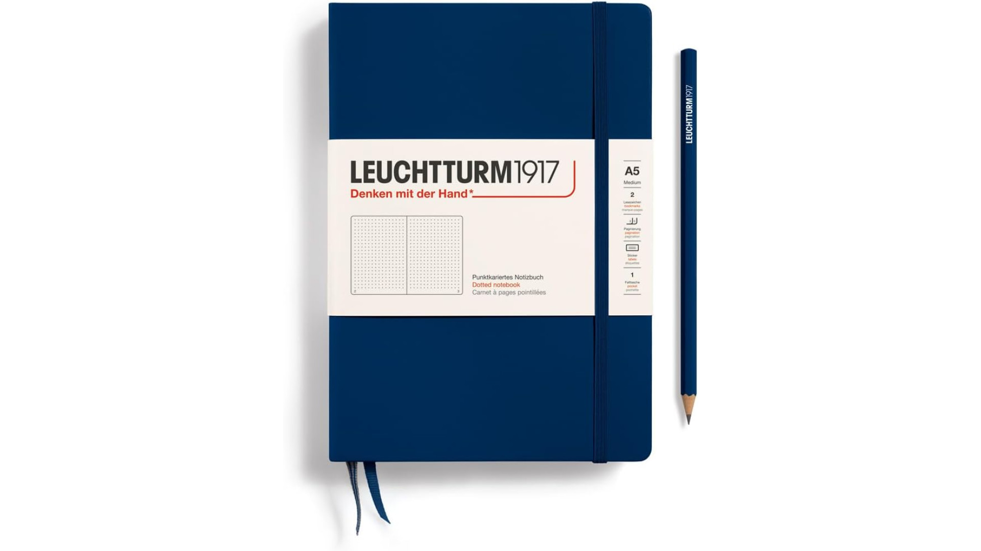 Leuchtturm1917 Notebook Medium A5 80 g, Navy Blue, dotted