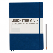 Leuchtturm1917 Notatnik Master Slim A4+ 100 g, Granatowy, linia