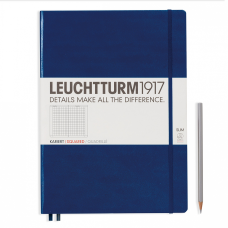 Leuchtturm1917 Notatnik Master Slim A4+ 100 g, Granatowy, kratka