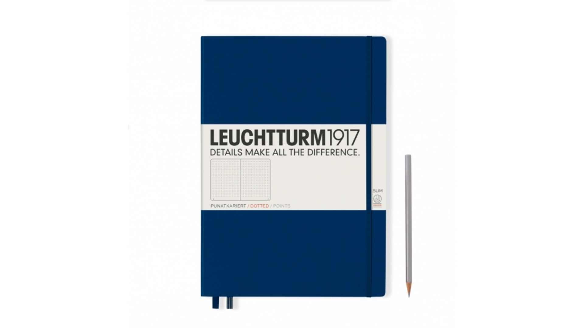 Leuchtturm1917 Notatnik Master Slim A4+ 100 g, Granatowy, kropka