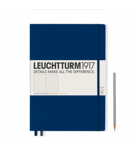 Leuchtturm1917 Notebook Master Slim A4+ 100 g, Navy Blue, dotted