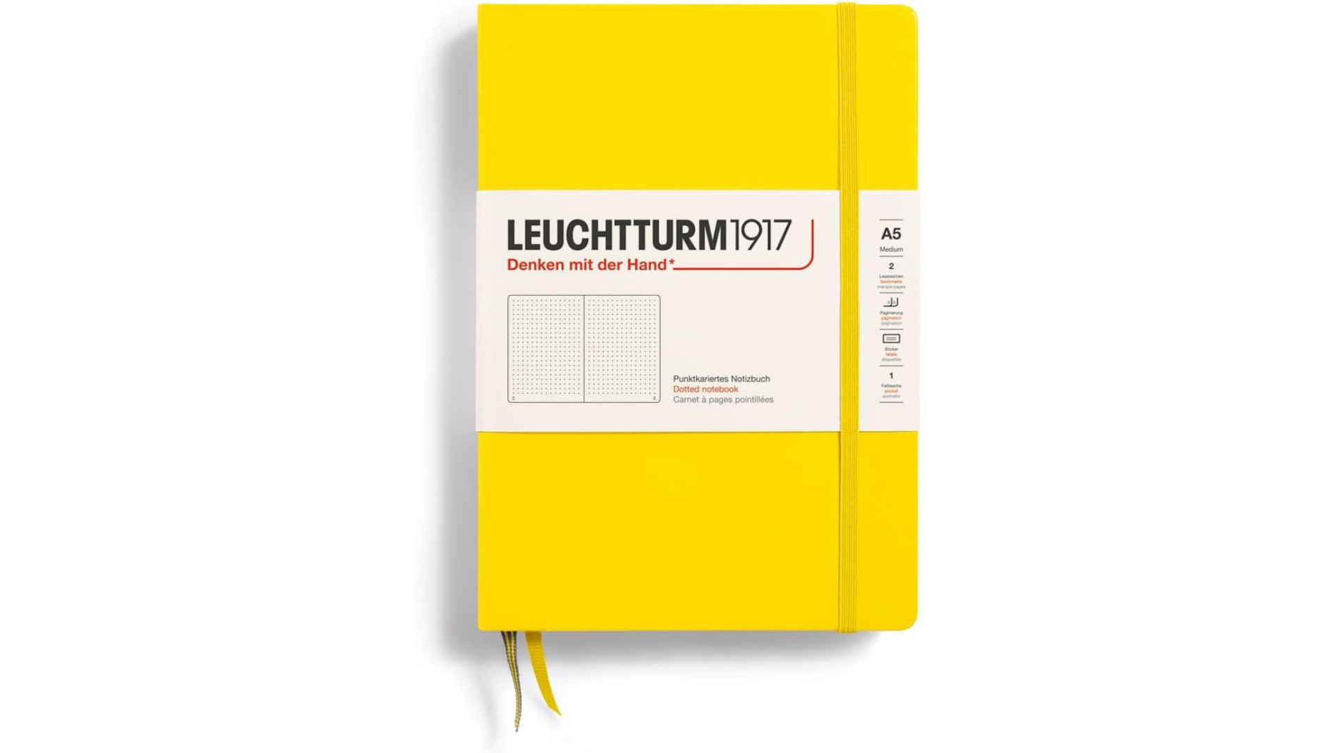 Leuchtturm1917 Notebook Medium A5 80 g, Lemon, dotted