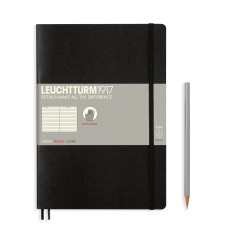Leuchtturm1917 Notebook Composition B5 80 g, Black, ruled (soft cover)