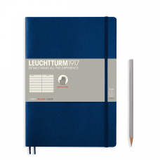 Leuchtturm1917 Notatnik Composition B5 80 g, Granatowy, linia (miękka okładka)