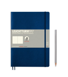 Leuchtturm1917 Notatnik Composition B5 80 g, Granatowy, kropka (miękka okładka)