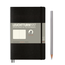 Leuchtturm1917 Notebook Paperback B6+ 80 g, Black, dotted (soft cover)