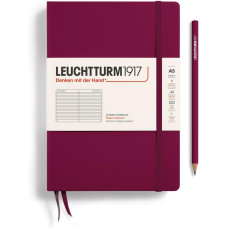 Leuchtturm1917 Notebook Medium A5 80 g, Port Red, ruled