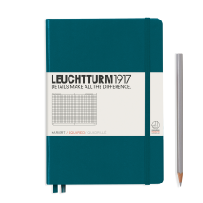 Leuchtturm1917 Notebook Medium A5 80 g, Pacific Green, squared
