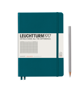 Leuchtturm1917 Notebook Medium A5 80 g, Pacific Green, squared