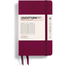 Leuchtturm1917 Notebook Pocket A6 80 g, Port Red, ruled