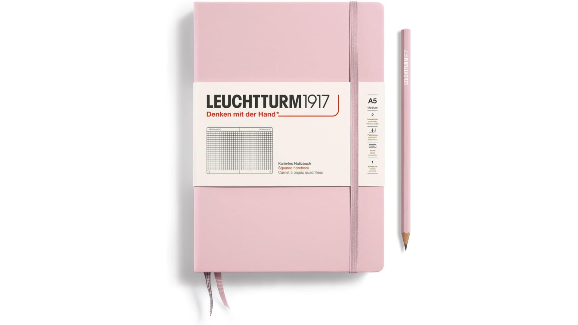 Leuchtturm1917 Notebook Medium A5 80 g, Powder, squared