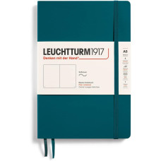 Leuchtturm1917 Notebook Medium A5 80 g, Pacific Green, plain (soft cover)