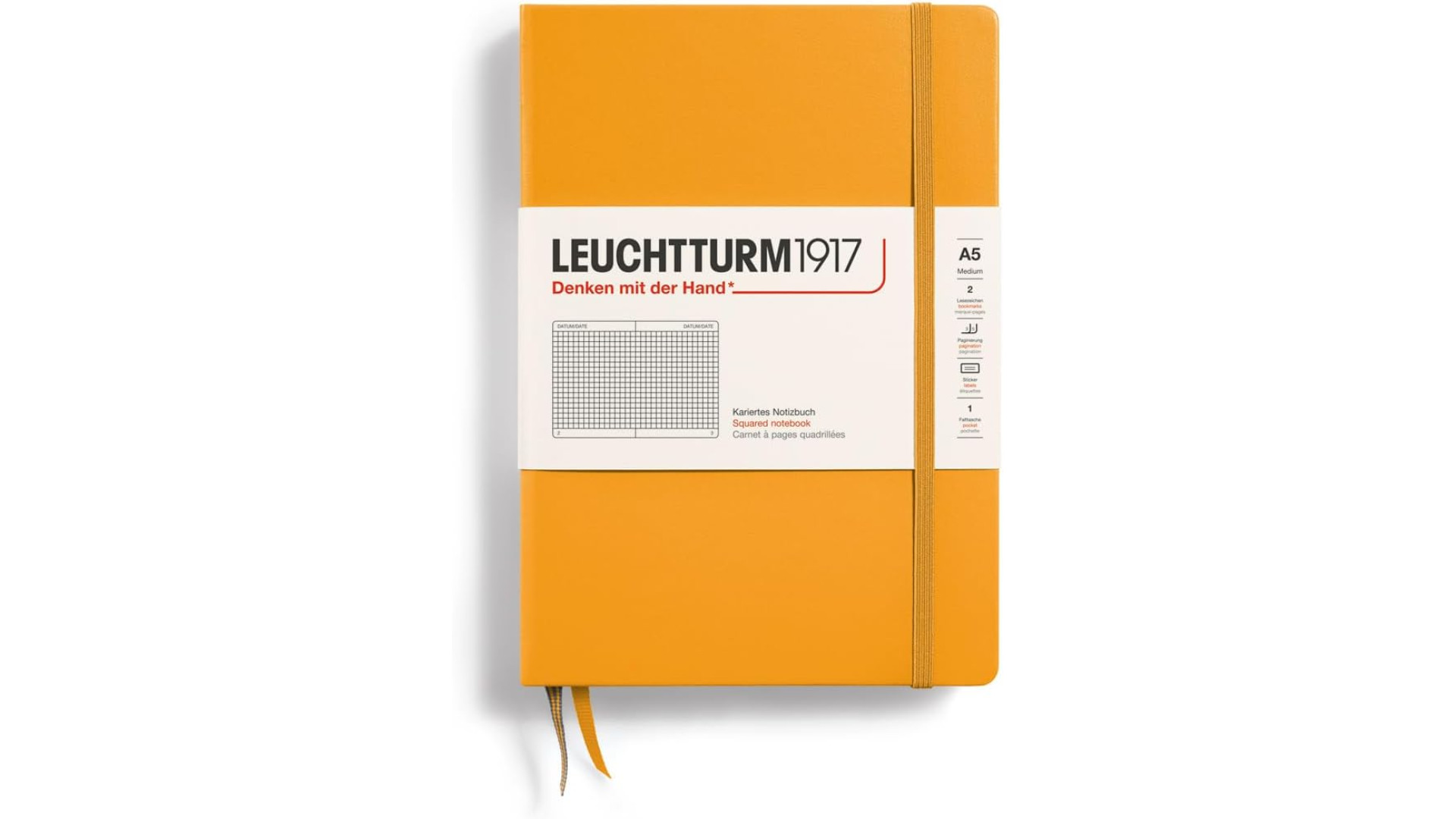 Leuchtturm1917 Notebook Medium A5 80 g, Rising Sun, squared