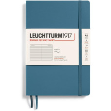 Leuchtturm1917 Notatnik Medium A5 80 g, Stone Blue, linia (miękka okładka)