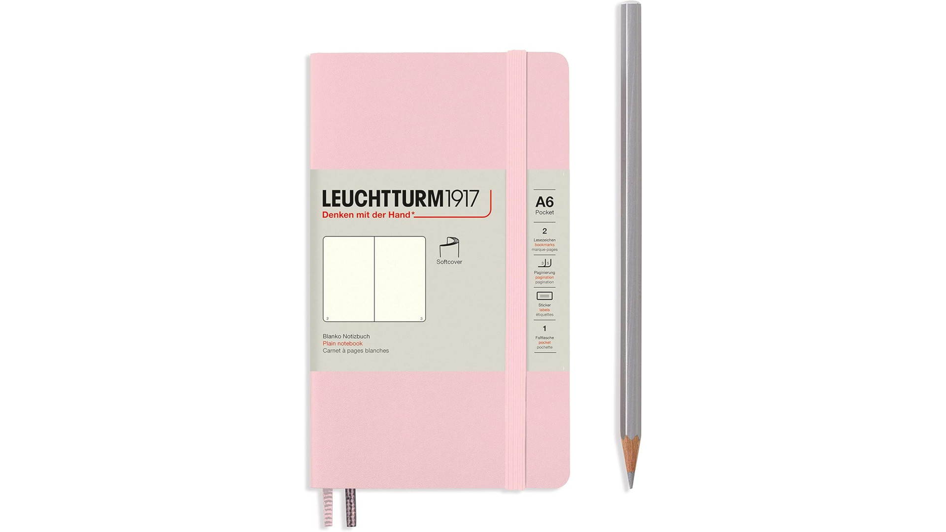 Leuchtturm1917 Notatnik Pocket A6 80 g, Powder, gładki (miękka okładka)