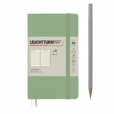Leuchtturm1917 Notatnik Pocket A6 80 g, Sage, linia (miękka okładka)