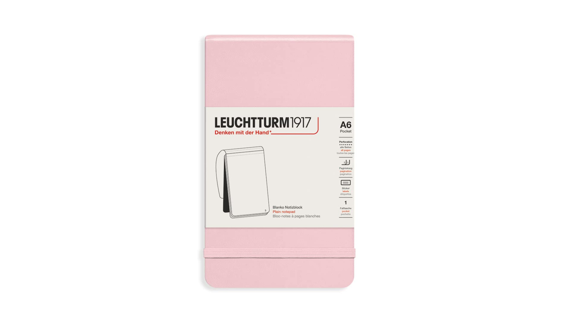 Leuchtturm1917 Reporter's Notepad A6 80 g, Powder, plain