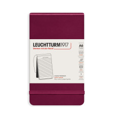 Leuchtturm1917 Reporter's Notepad A6 80 g, Port Red, ruled