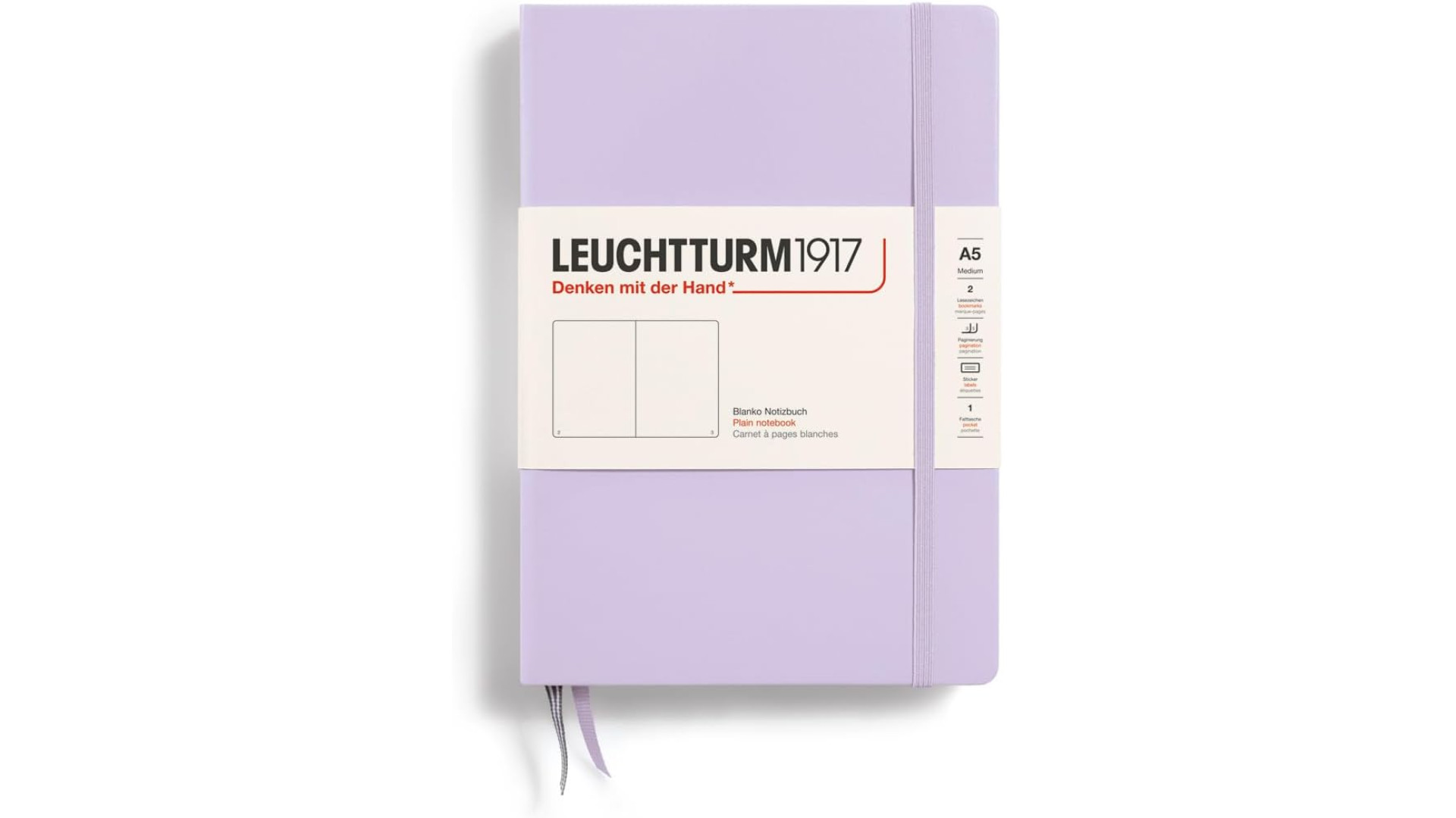Leuchtturm1917 Notebook Medium A5 80 g, Lilac, plain