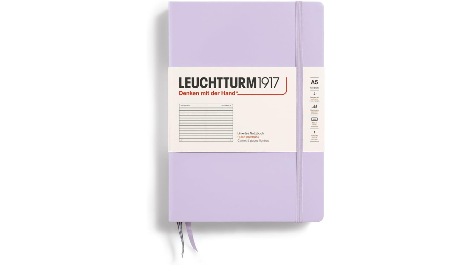 Leuchtturm1917 Notebook Medium A5 80 g, Lilac, ruled