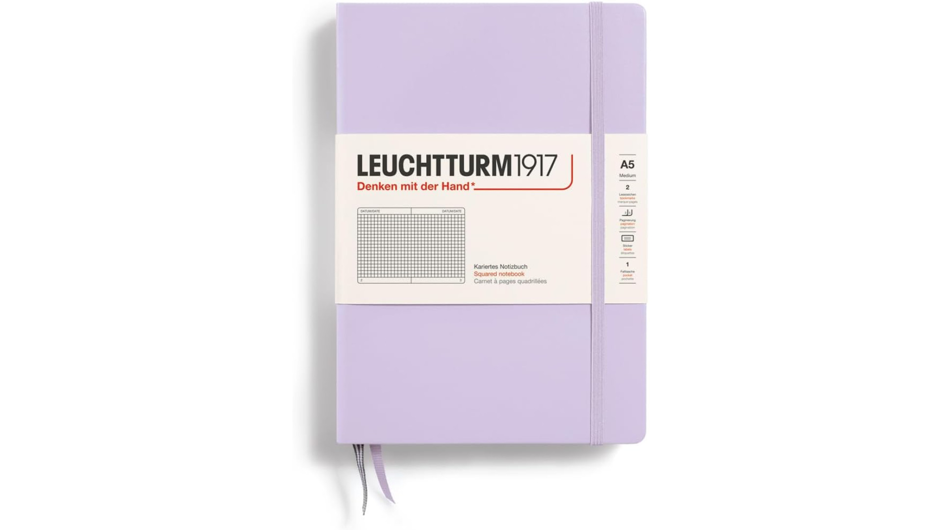 Leuchtturm1917 Notebook Medium A5 80 g, Lilac, squared