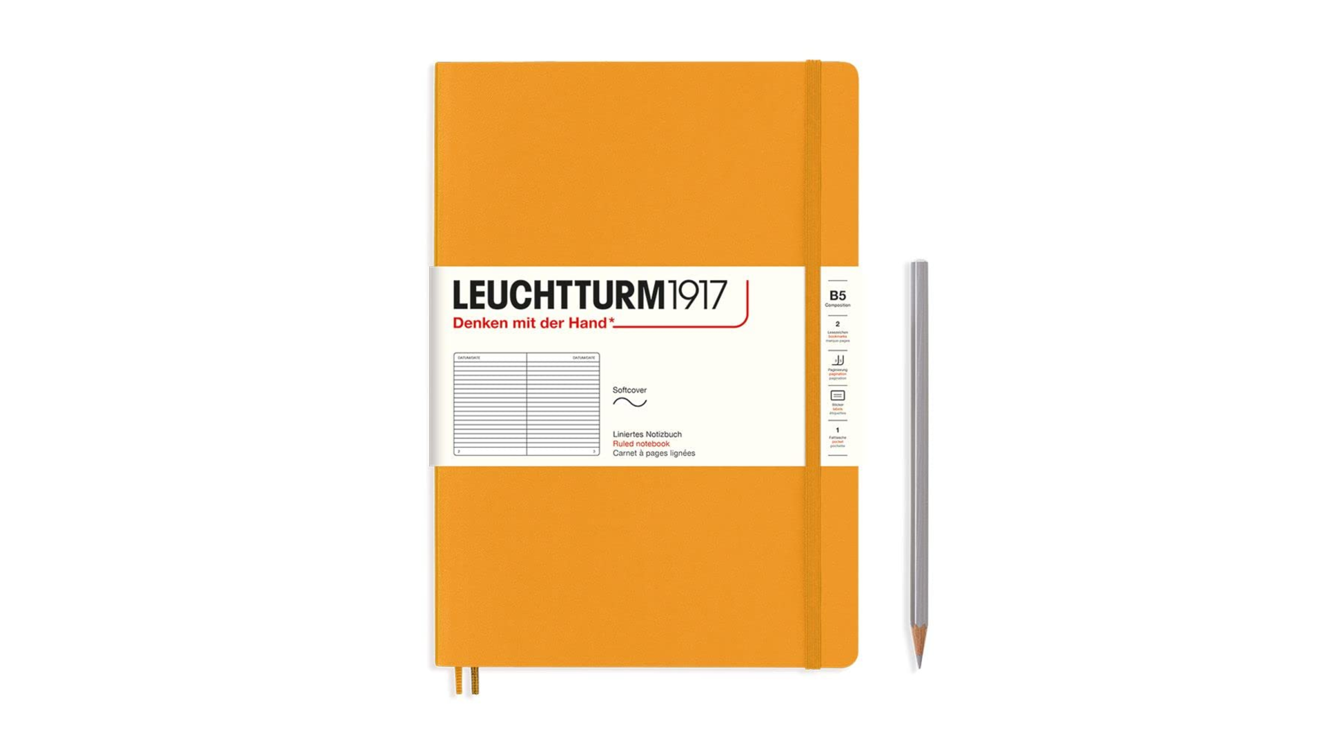 Leuchtturm1917 Notatnik Composition B5 80 g, Rising Sun, linia (miękka okładka)