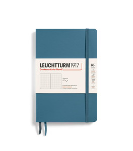 Leuchtturm1917 Notatnik Paperback B6+ 80 g, Stone Blue, kropka (miękka okładka)