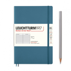 Leuchtturm1917 Notebook Paperback B6+ 80 g, Stone Blue, ruled (soft cover)